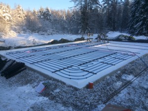 VVS arbete i grund för en nyproducerad villa från Tunastugan i Rasbo Uppsala.